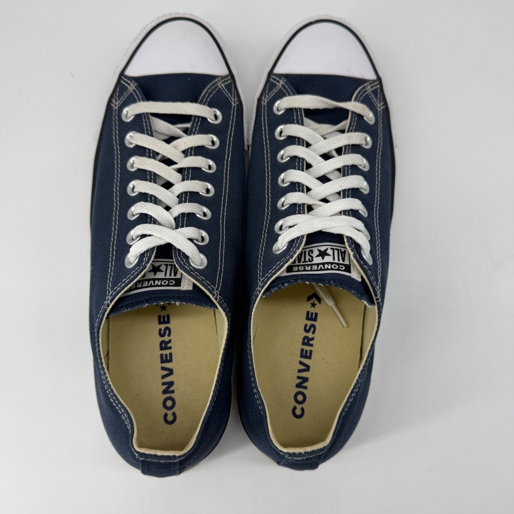 Converse Chuck Taylor Low Top Shoes M10.5 W12.5 Navy Retro Skater Indie Classic - Picture 5 of 9